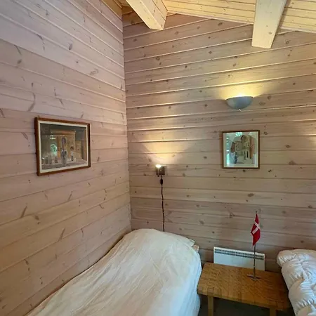 Traditional Log House Near And Forest Rørvig