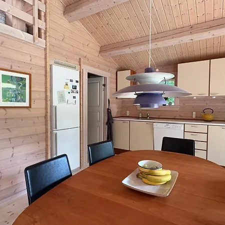 Traditionelles Blockhaus Nahe Und Wald Rørvig